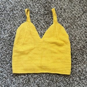 Yellow crop top